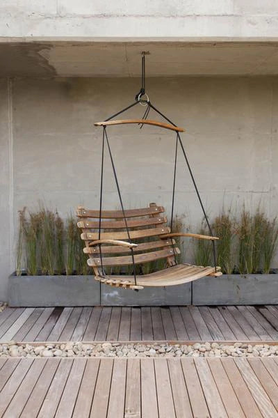 Oak Rustic Garden Swing Chair